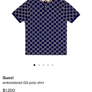 Gucci Embroidered GG polo shirt